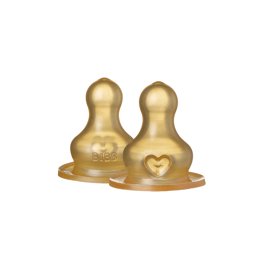 BIBS 2-pack anti-kolik flasknapp - Fast Flow - MamaMilla