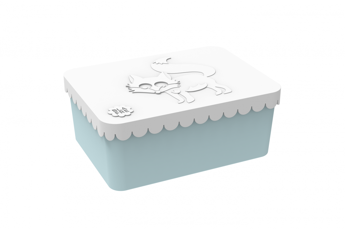 BLAFRE Lunchbox mit 1 Fach – Fuchs – Hellblau/Weiß – Lunchbox – MamaMilla