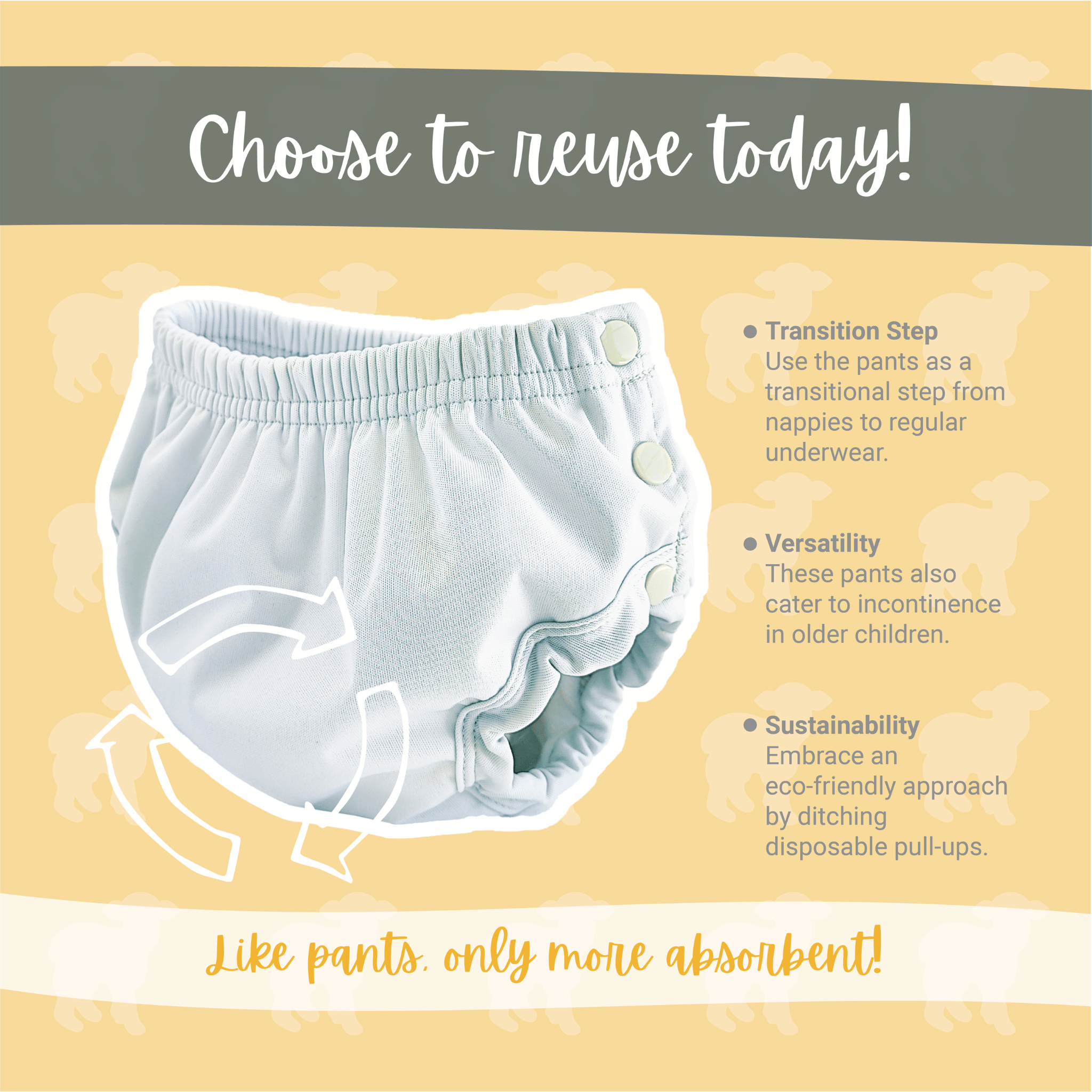 Little Lamb Wasserdichte Unterhose (Trainingshose) – Blush – Wasserdichte Unterhose – MamaMilla