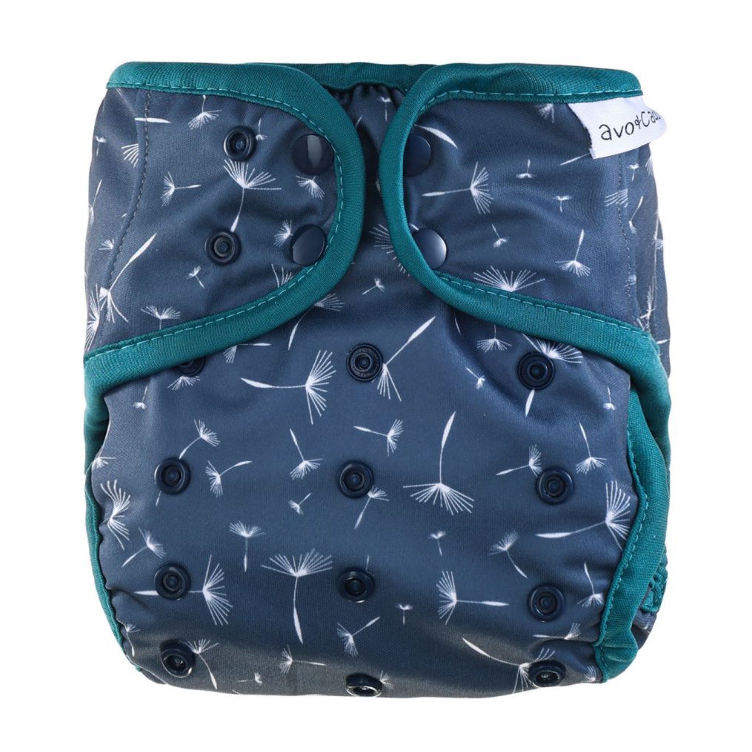 avo+cado One Size Explorer Nappy Cover - Wildpflanzen, Naturküche, Knospen, Giersch, Sand, Pampasgras, Moss, Mauve, Blätter, Kräuter, Grey, Pusteblume - - MamaMilla