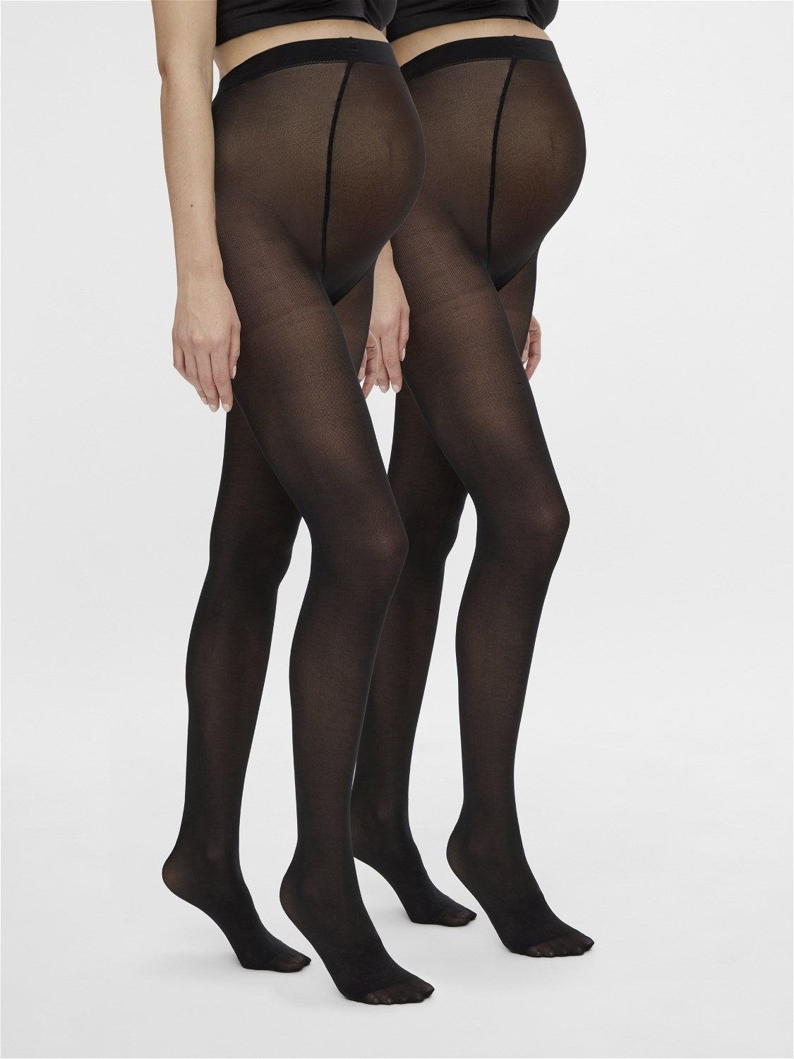 Mamalicious nylonstrumpor för gravida (50 denier) 2-pack - gravidkläder - MamaMilla
