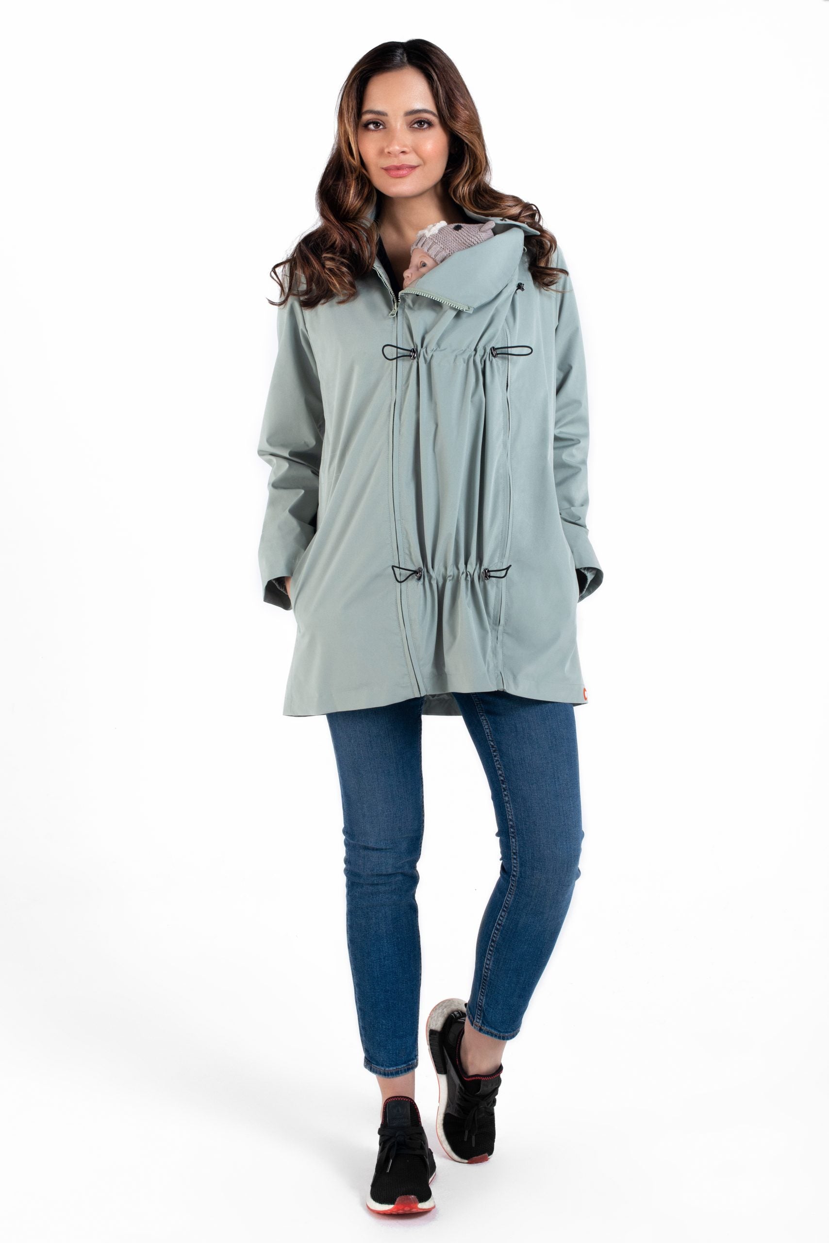 Wombat & Co. NUMBAT 4-in-1 Übergangsjacke für Schwangere/Tragejacke – Mintgrün – Tragejacke – MamaMilla