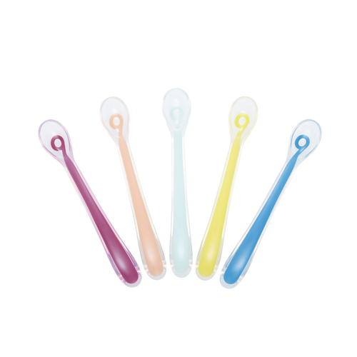 Babymoov Silikonlöffel für Brei und Brei +4 Monate – 5 Stück (Set) – Besteck – MamaMilla
