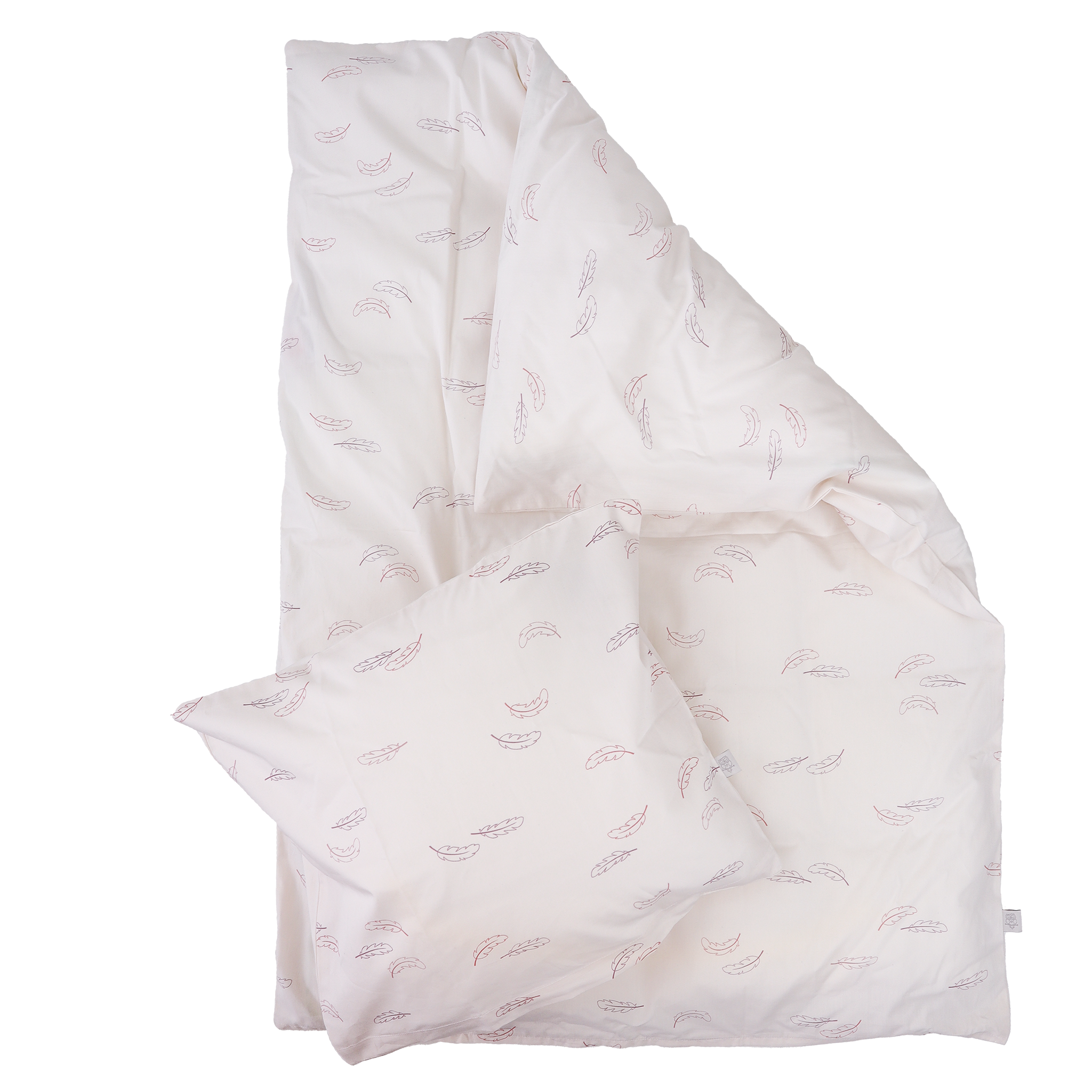 MamaMilla Junior-Bettwäsche aus Bio-Baumwolle – Rosenfedern – Junior-Bettwäsche – MamaMilla