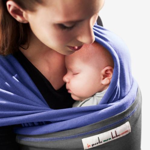 Love Radius Stretch Wrap Original – Lila/Dunkelgrau – Wrap – MamaMilla