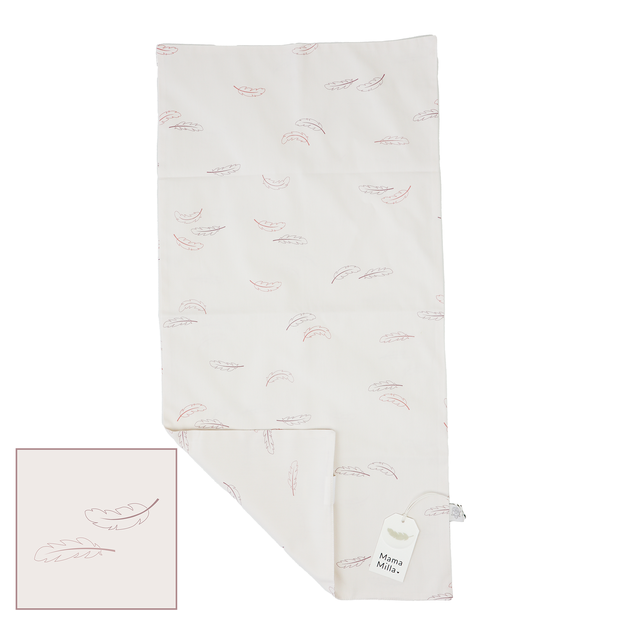 MamaMilla Bettlaken für Babynest – Rosenfedern – Bettlaken für Babynest – MamaMilla