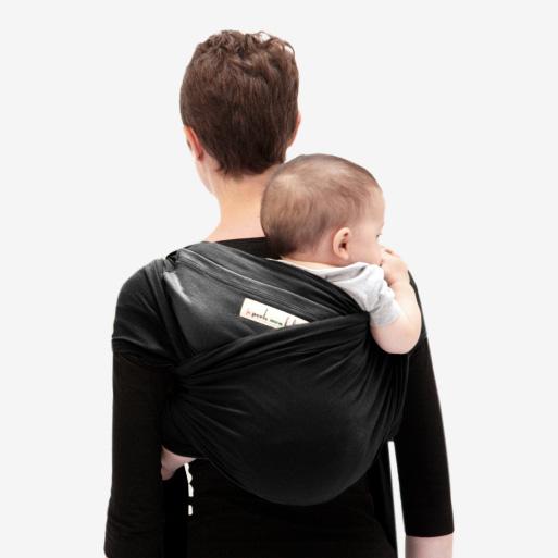 Love Radius Stretch Wrap Original – Schwarz/Kohlegrau – Wrap – MamaMilla
