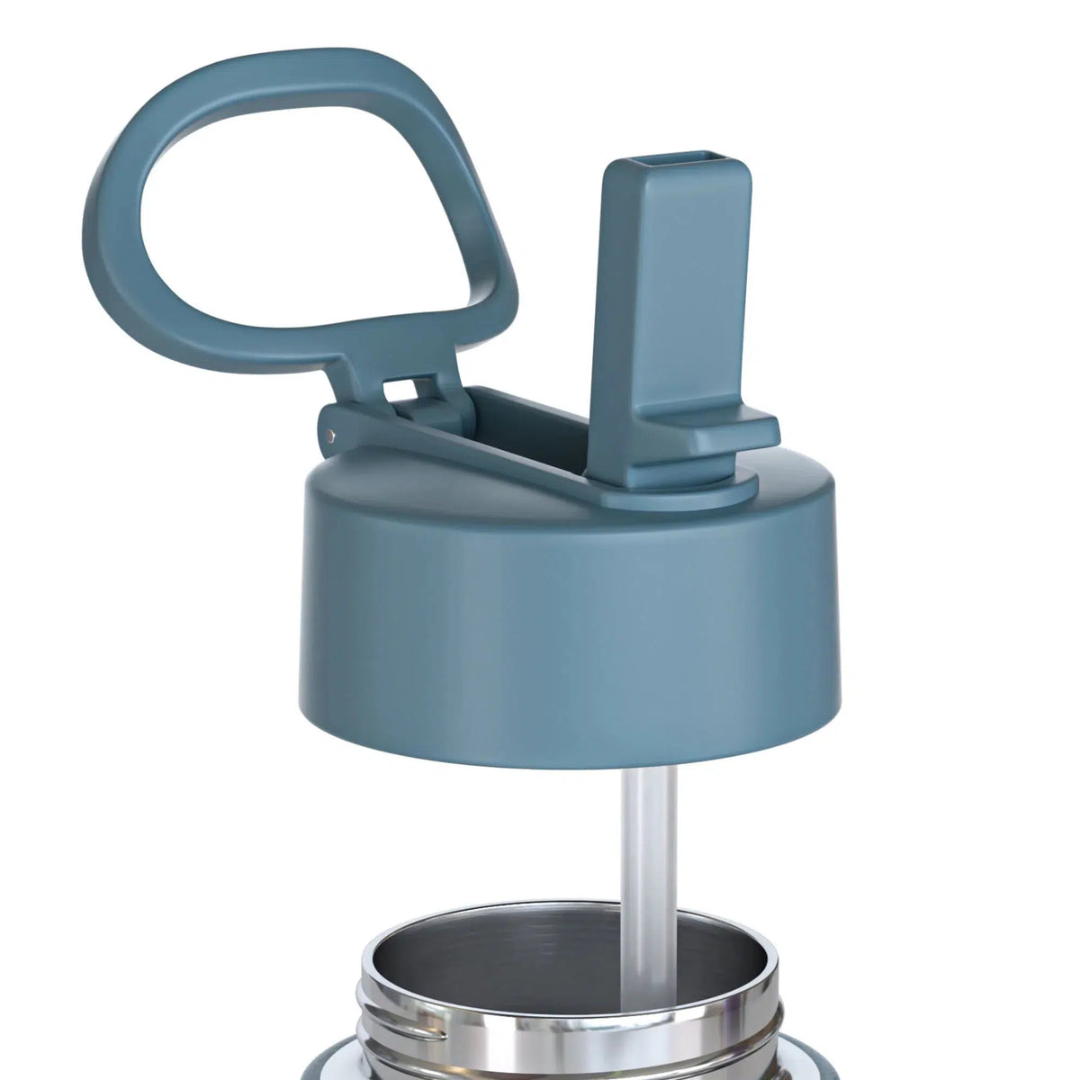 BEARFOOT Extra deksel en rietje voor thermos drinkfles - Blauw - Deksel - MamaMilla