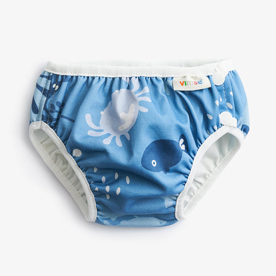 ImseVimse badeble med hvalmotiv - Blue Whale