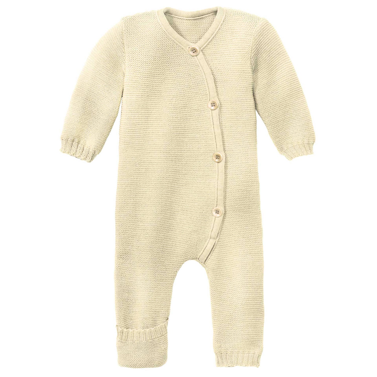 Gestrickter Einteiler aus Merinowolle – Natur – Disana Bio-Babykleidung