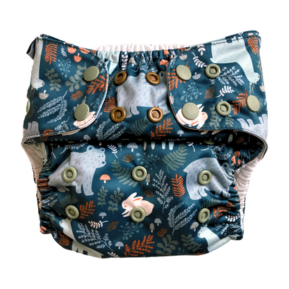 The Swedish Forest | Pocket Diaper | Slim 3-15kg: Dalaskog / No inserts - - MamaMilla