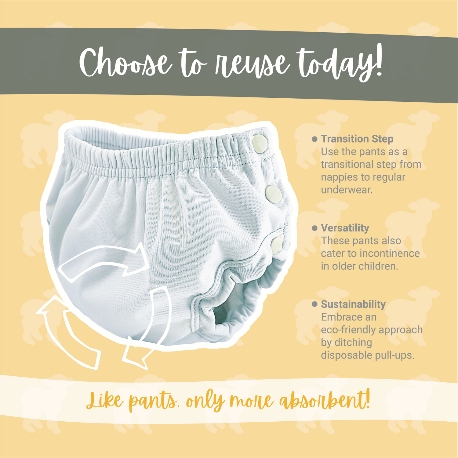Little Lamb Wasserdichte Unterhose (Trainingshose) – Blush – Wasserdichte Unterhose – MamaMilla
