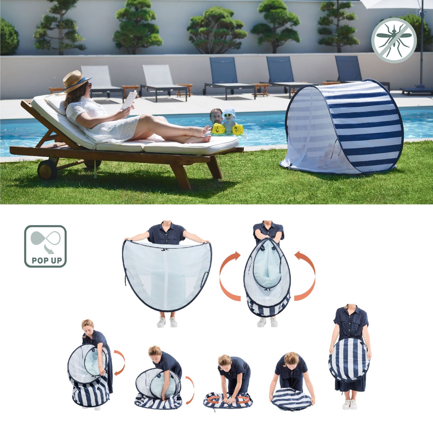 Babymoov UV-Zelt – Mariniére – UV-Zelt – MamaMilla