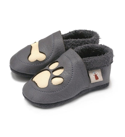 Baobaby Klassisk Babysko - Paw Grey XXL - - MamaMilla
