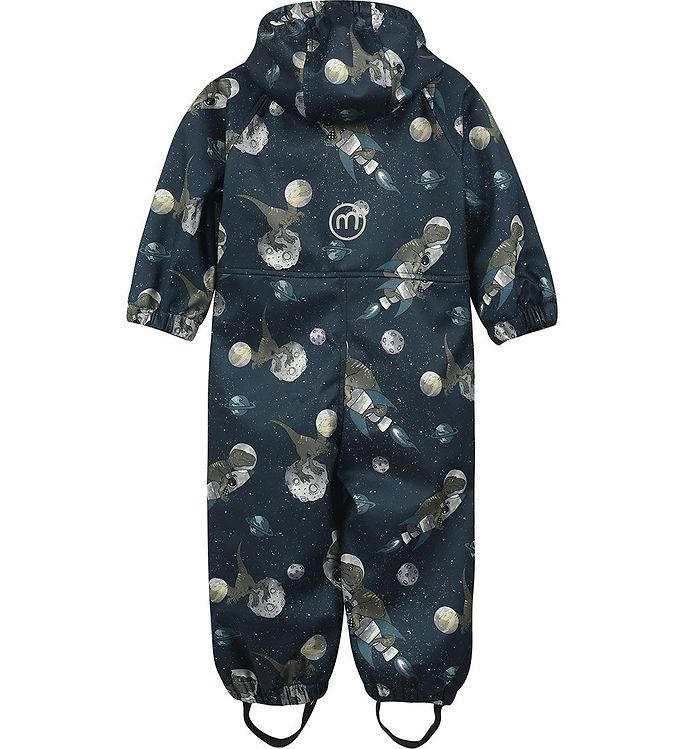 Minymo Softshell-Anzug – Dinos im Zimmer – Blue Nights – Softshell – Kind – MamaMilla