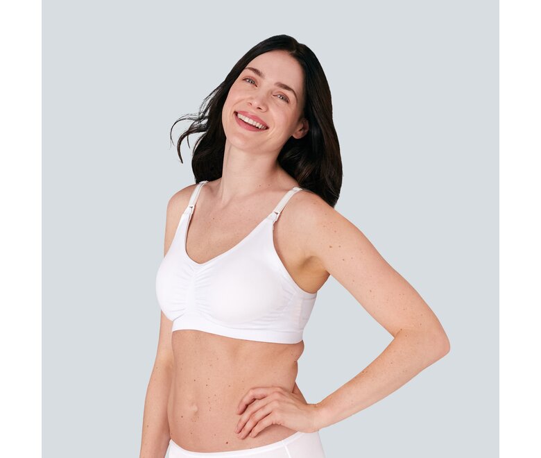 Medela Komfortabel 3-i-1 amme- og pumpe-BH, hvid, str. M - MamaMilla