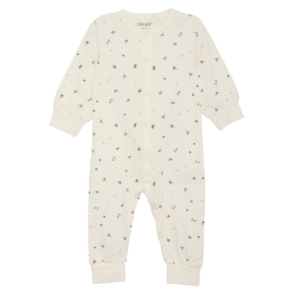 Celavi Onesie-Spitzenbesatz – Blumen – Rosenbraun – Onesie – MamaMilla