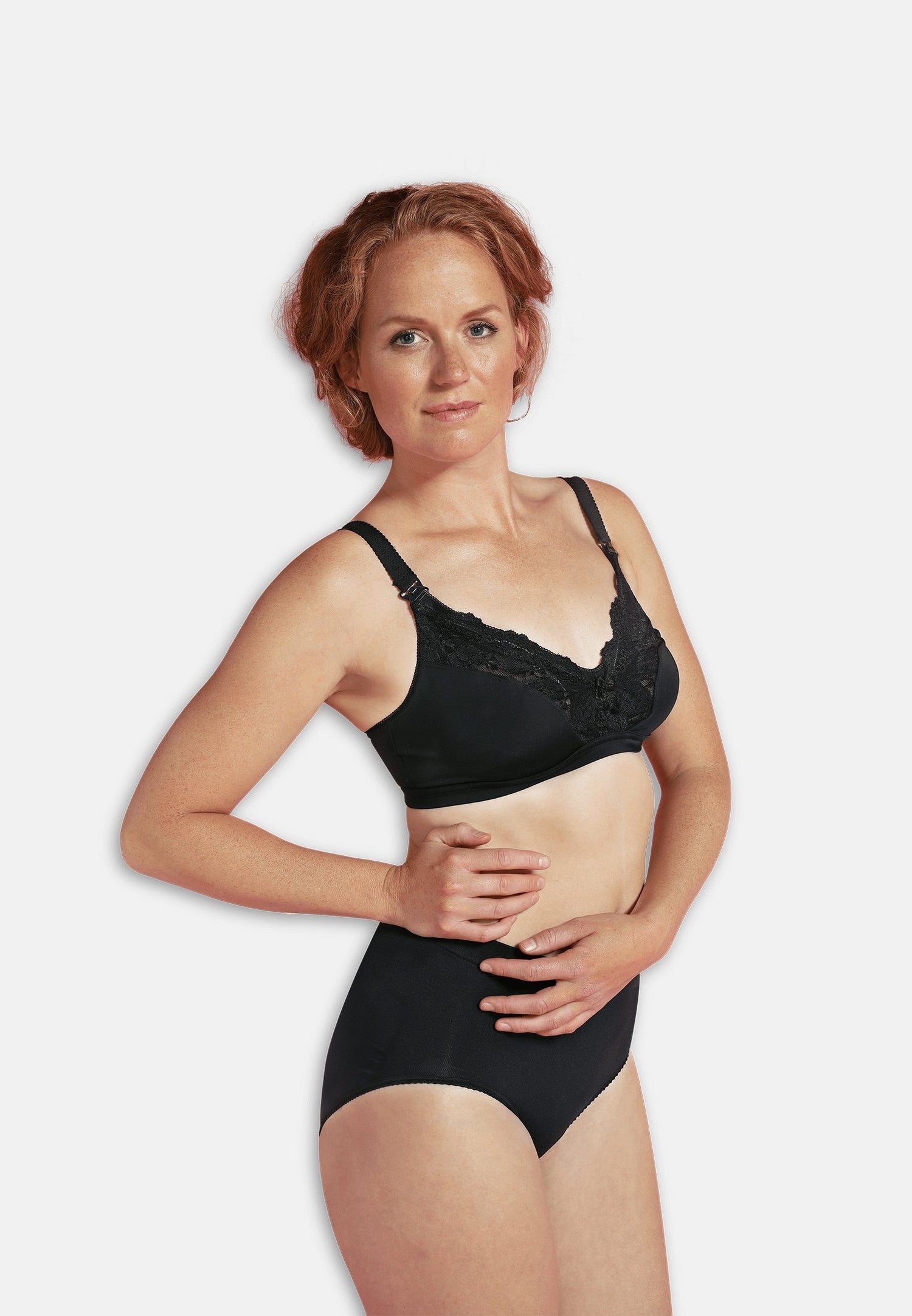 Carriwell Still-BH mit Spitze – Schwarz – Stillkleidung – MamaMilla