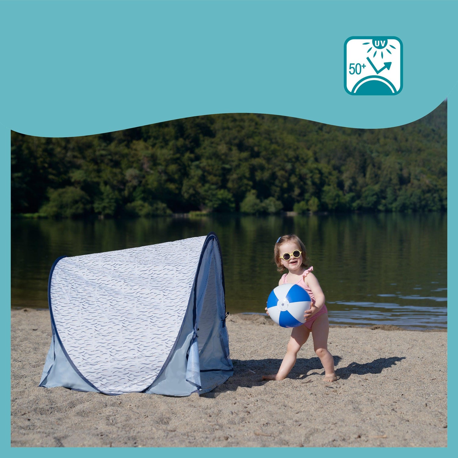 Babymoov UV-Zelt – Blaue Wellen – UV-Zelt – MamaMilla