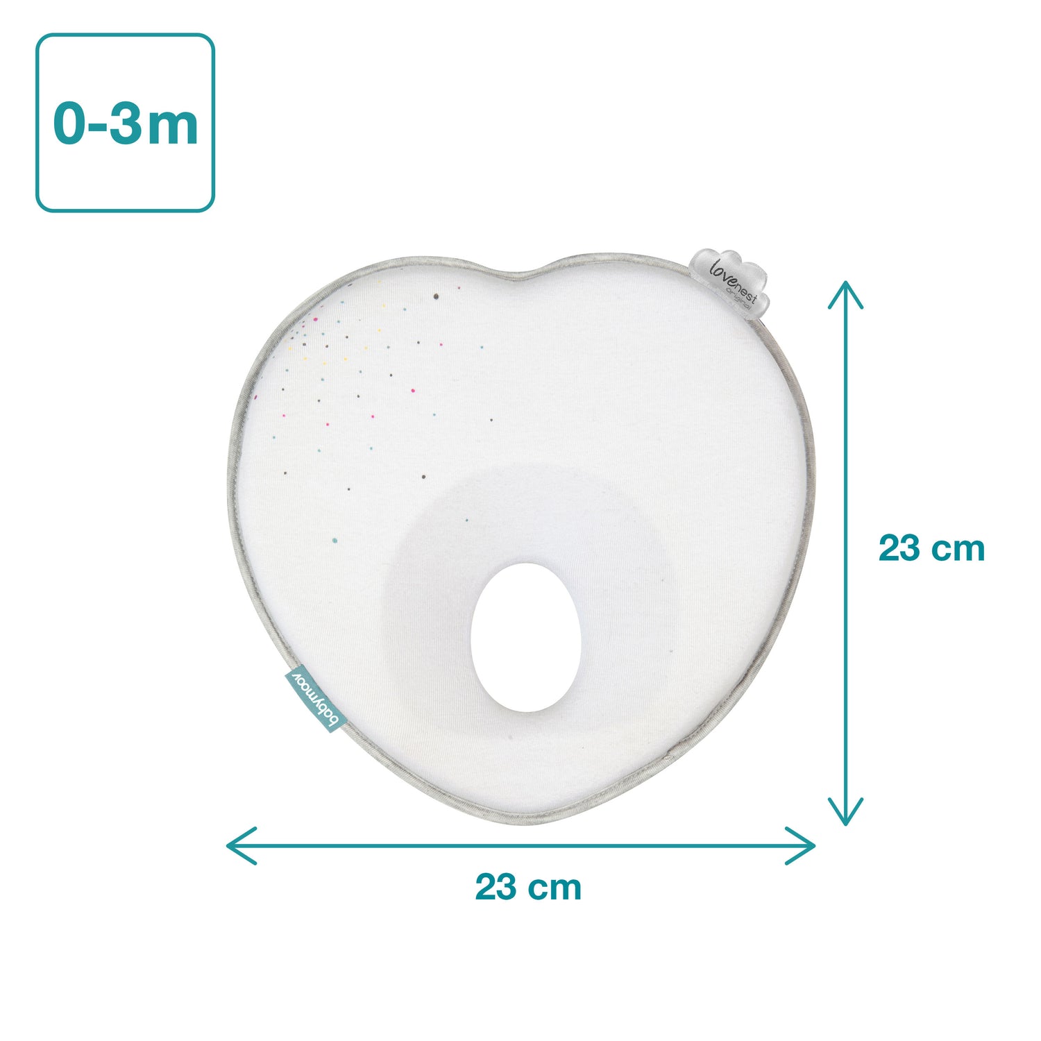 Babymoov Ergonomisches Babykissen (Lovenest) – Weiß (0–4 m) – Baby-Kopfkissen – MamaMilla