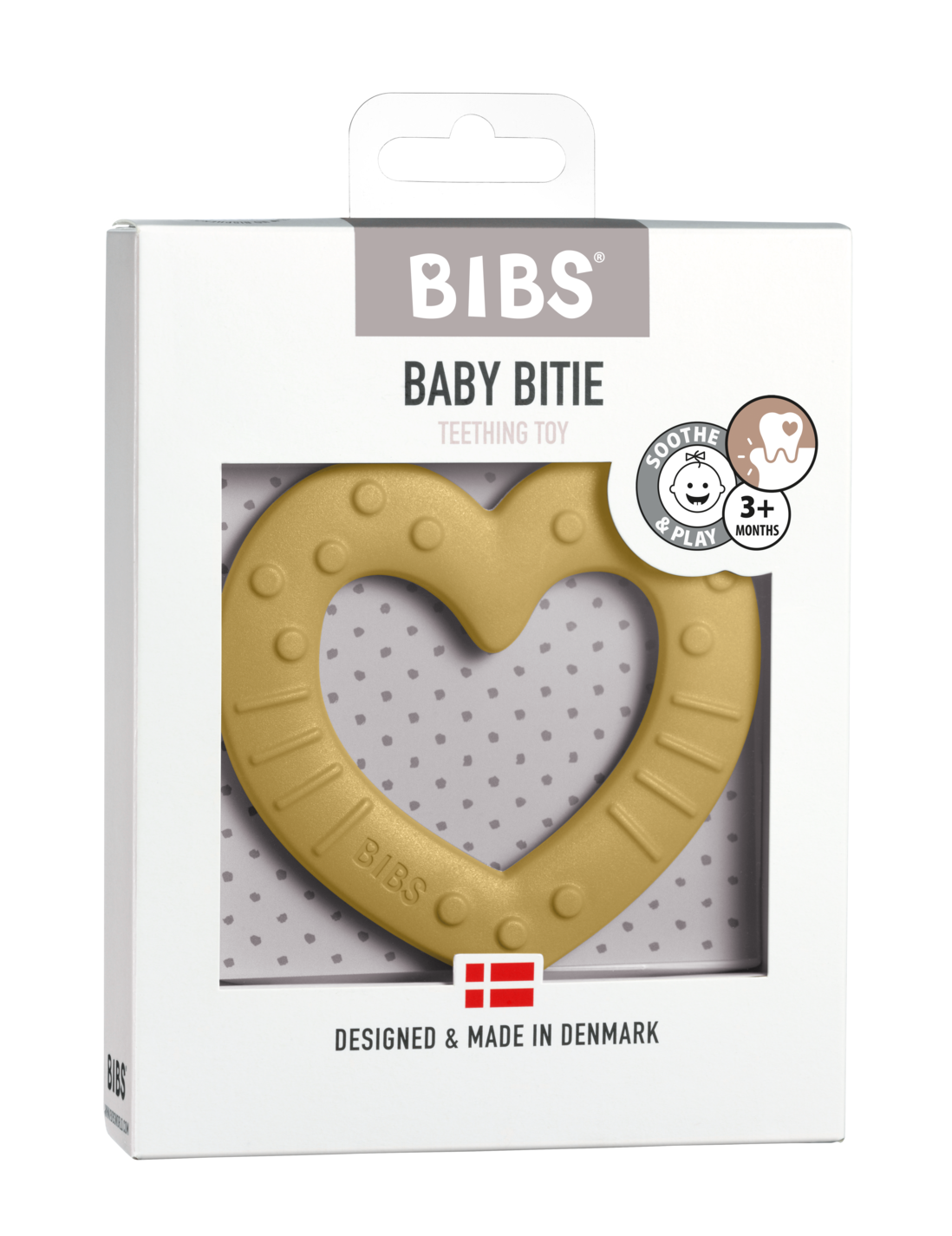 Lätzchen-Beißring - Heart Mustard - Beißring - MamaMilla
