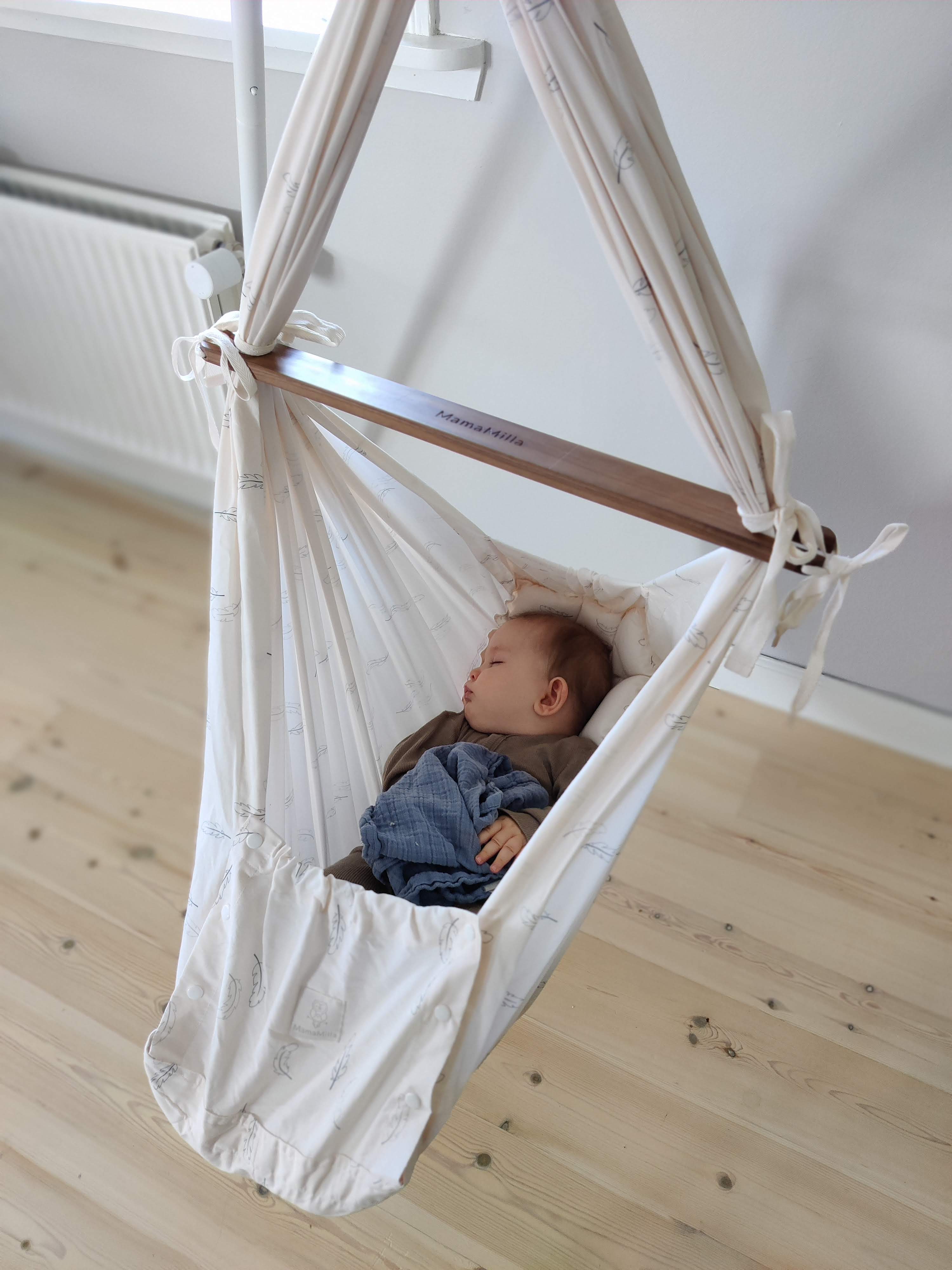MamaMilla Slingwieg - Blauwe veren - Slingwieg - MamaMilla