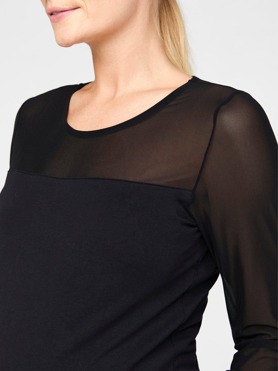 Mamalicious Umstandsoberteil mit Chiffon – Schwarz – Umstandsmode – MamaMilla