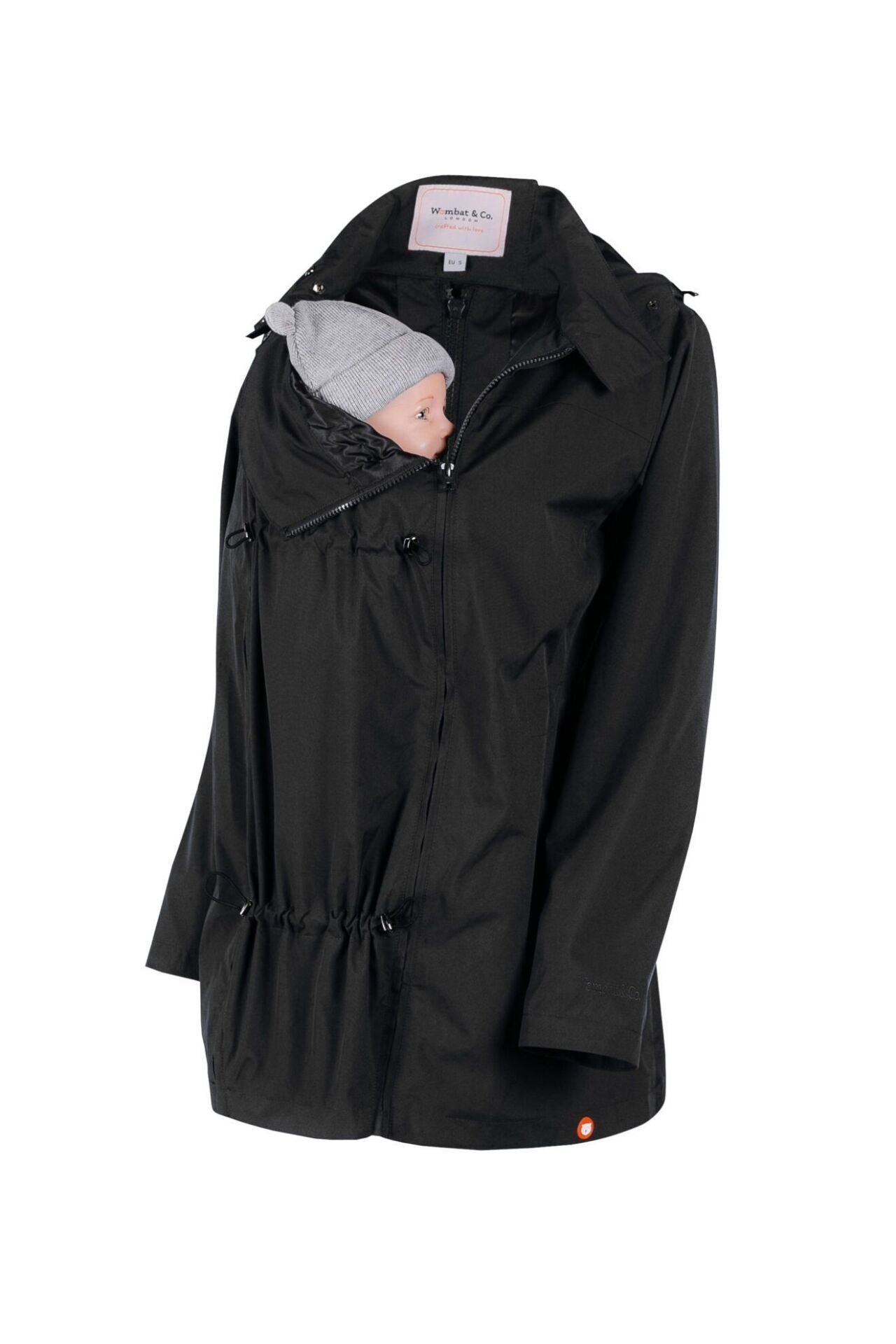 Wombat &amp; Co. NUMBAT 4-in-1 Übergangsjacke für Schwangere/Tragejacke – Schwarz – Tragejacke – MamaMilla
