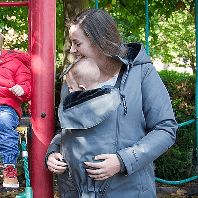 Wombat &amp; Co. WALLABY 4-in-1-Winterjacke für Schwangere/Tragejacke – Grau – Tragejacke – MamaMilla