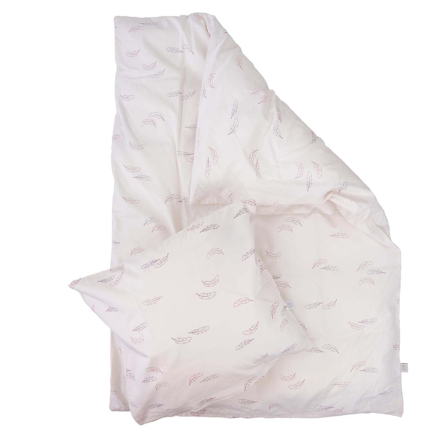 MamaMilla Junior-Bettwäsche aus Bio-Baumwolle – Rosenfedern – Junior-Bettwäsche – MamaMilla