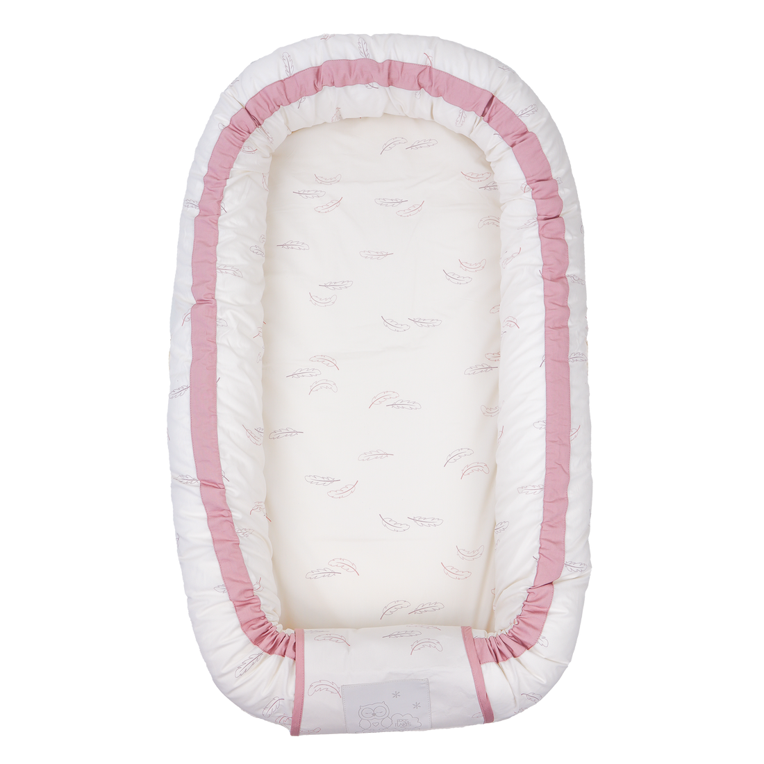 MamaMilla Babynest mit Fossflakes-Füllung – Rosenfedern – Babynest – MamaMilla