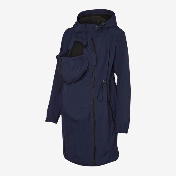 Mamalicious 3in1 Softshell-Trage- und Schwangerschaftsjacke – Dunkelblau – Tragejacke – MamaMilla