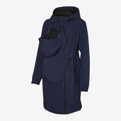 Mamalicious 3in1 Softshell-Trage- und Schwangerschaftsjacke – Dunkelblau – Tragejacke – MamaMilla