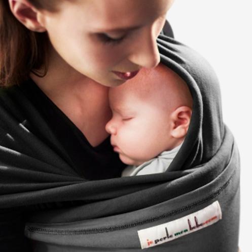 Love Radius Stretch Wrap Original – Schwarz/Kohlegrau – Wrap – MamaMilla