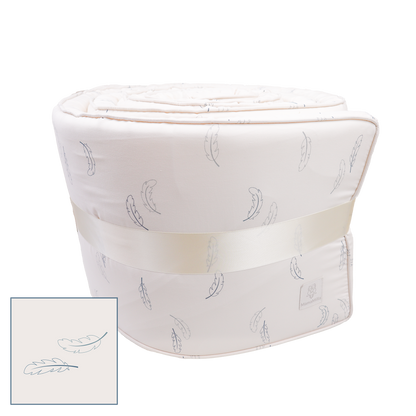 MamaMilla sprei van biologisch katoen - Blauwe veren - Sprei - MamaMilla