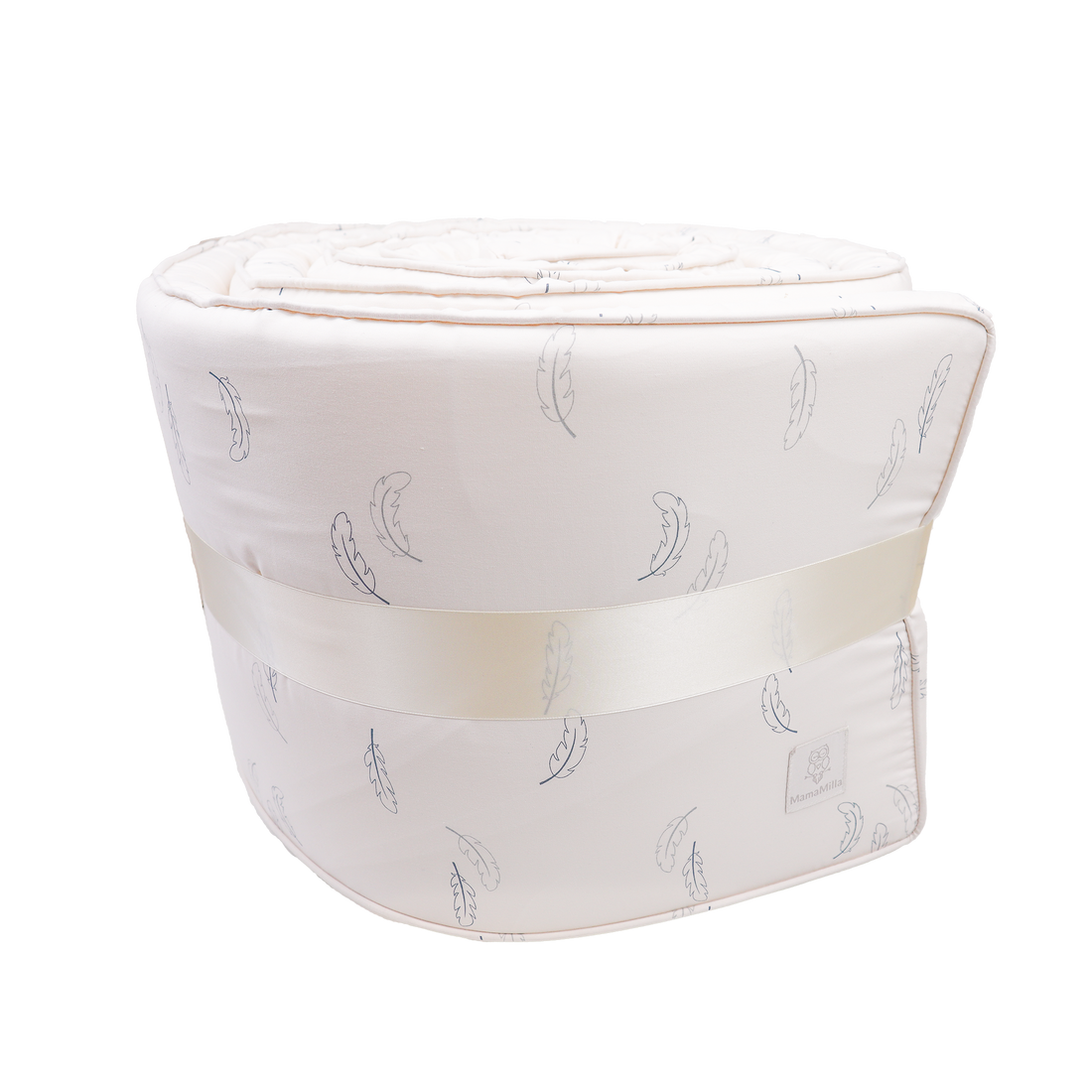 MamaMilla sprei van biologisch katoen - Blauwe veren - Sprei - MamaMilla