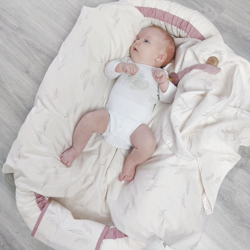 MamaMilla babynestje met Fossflakes vulling - Rozenveren - Babynest - MamaMilla